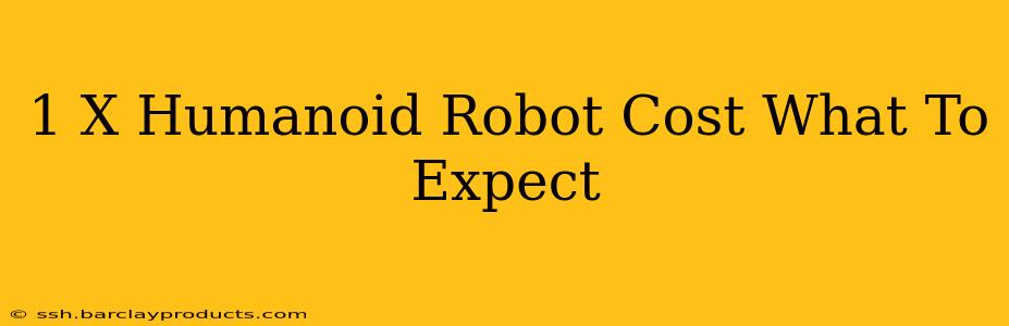 1 X Humanoid Robot Cost What To Expect