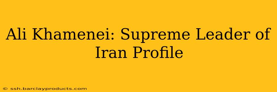 Ali Khamenei: Supreme Leader of Iran Profile
