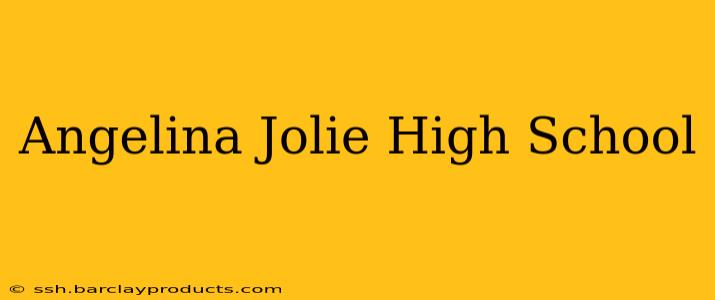Angelina Jolie High School