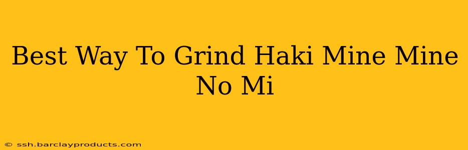 Best Way To Grind Haki Mine Mine No Mi