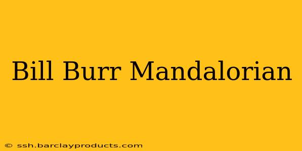 Bill Burr Mandalorian