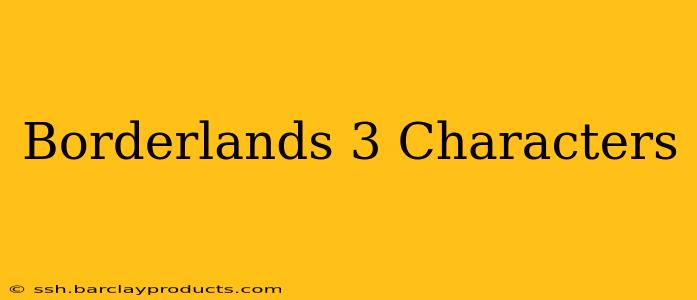 Borderlands 3 Characters