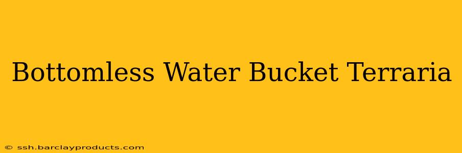 Bottomless Water Bucket Terraria