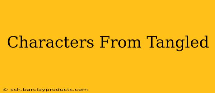 Characters From Tangled