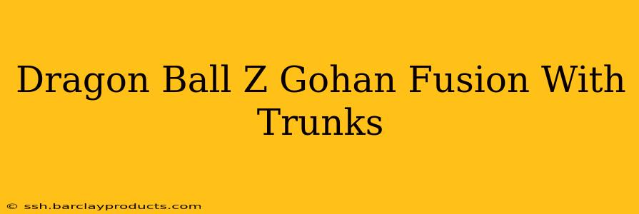Dragon Ball Z Gohan Fusion With Trunks