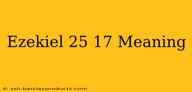 Ezekiel 25 17 Meaning