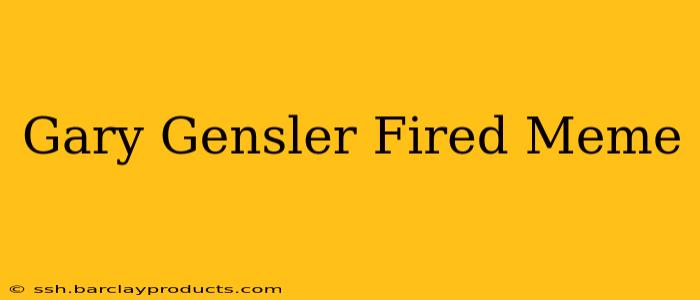 Gary Gensler Fired Meme