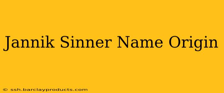 Jannik Sinner Name Origin