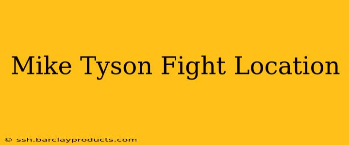 Mike Tyson Fight Location