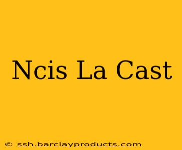 Ncis La Cast