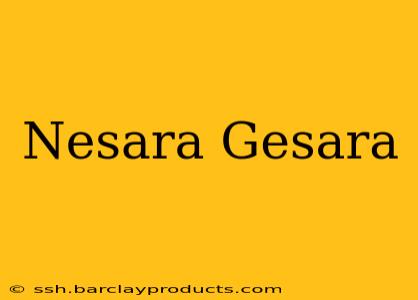 Nesara Gesara
