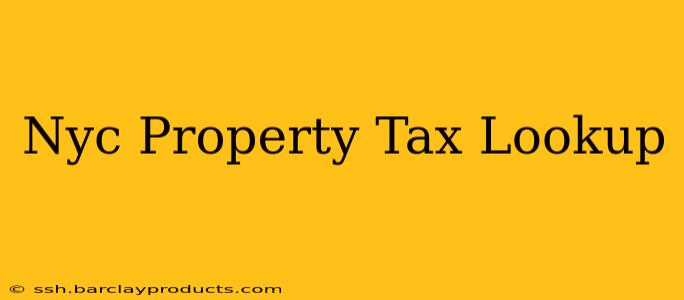 Nyc Property Tax Lookup