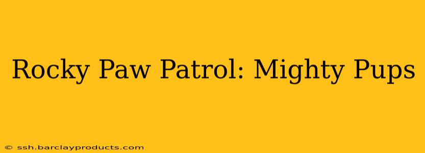 Rocky Paw Patrol: Mighty Pups