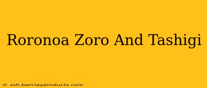 Roronoa Zoro And Tashigi