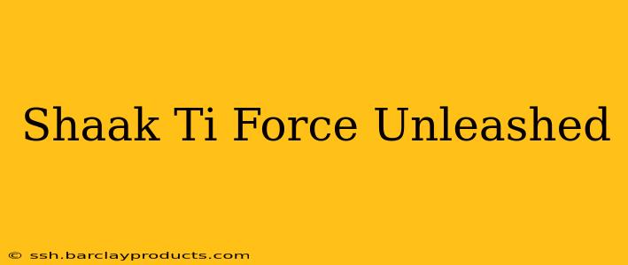 Shaak Ti Force Unleashed