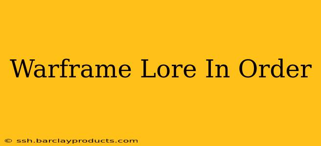 Warframe Lore In Order