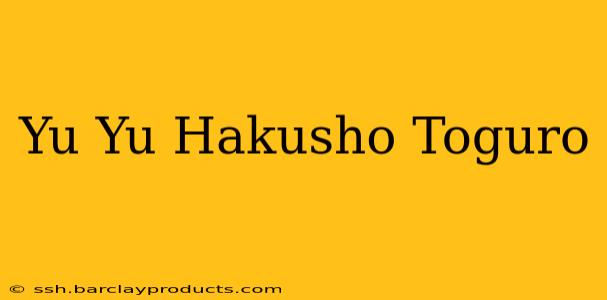 Yu Yu Hakusho Toguro